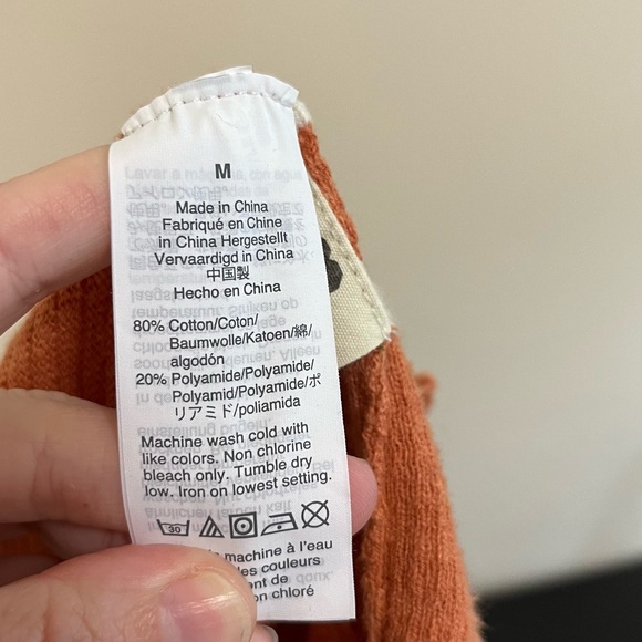 Madewell Orange Stripe Ryder Cardigan - Picture 6 of 11